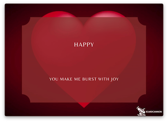 Bursting Heart Valentines ecard